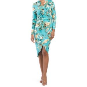 Rachel Rachel Roy Wrap Dress Long Sleeve MIDI Length Size Medium